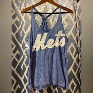 NY Mets PINK Victoria Secret Blue Washed Tank Size Small
